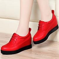 womens sneakers spring comfort pu casual red black