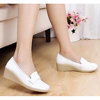 womens flats spring comfort pu canvas casual white