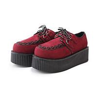 Women\'s Heels Spring Creepers Comfort PU Casual Red Black White