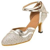 womens modern sparkling glitter latin ballroom dance shoe professional ...