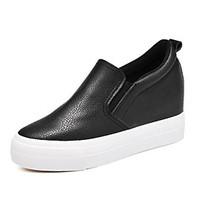 Women\'s Sneakers Comfort Microfibre Spring Casual Screen Color Black White Flat