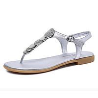 Women\'s Sandals Comfort PU Leatherette Spring Casual Silver Flat