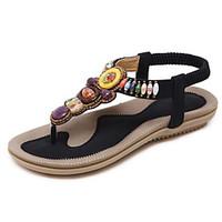 womens sandals comfort pu spring casual almond blushing pink black fla ...