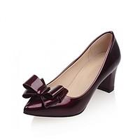 Women\'s Heels Spring Summer Fall Winter Comfort Novelty PU Synthetic Leatherette Office Career Dress Casual Stiletto Heel RivetBlack