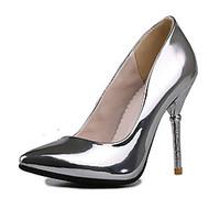 Women\'s Heels Spring Summer Fall Patent Leather Office Career Dress Casual Stiletto Heel Gold Silver Blushing Pink