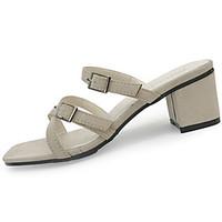 Women\'s Sandals Summer Comfort PU Outdoor Low Heel Green Black White
