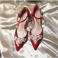 womens heels summer slingback pu casual red black