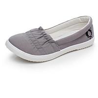 Women\'s Flats Comfort Canvas Spring Casual Gray White Flat