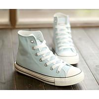 womens flats comfort couple shoes canvas spring casual light blue blac ...