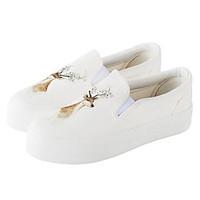 womens sneakers comfort canvas spring casual white flat