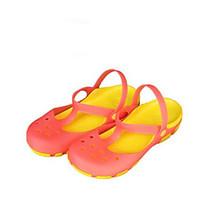 Women\'s Sandals Comfort Jelly Shoes Hole Shoes Rubber Spring Casual Fuchsia Yellow Orange Flat