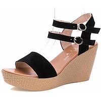 womens sandals basic pump leather summer casual basic pump wedge heel  ...