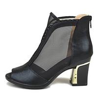 womens heels club shoes fabric spring summer dress chunky heel black g ...