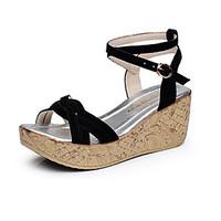 womens sandals club shoes leather summer casual wedge heel ruby black  ...