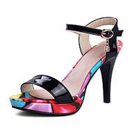 Women\'s Shoes Heel Heels / Peep Toe / Platform Sandals / Heels Party Evening / Dress / Casual Black / White