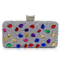 Women Evening Bag Polyester Special Material Formal Casual Event/Party Wedding Minaudiere Acrylic Jewels Crystal/ Rhinestone Handbag Clutch More Color