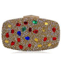 Women Evening Bag Polyester Special Material All Seasons Spring Formal Casual Event/Party Wedding MinaudiereAcrylic Jewels Crystal Handbag Clutch