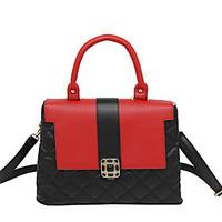 Women Tote PU All Seasons Formal Casual Event/Party Wedding Office Career Flap Snap Red black