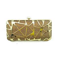Women Delicate Metal Framed Evening Bags And Clutches Gold/Silver/Black/Brown/Red