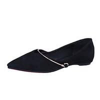 womens flats comfort pu spring summer casual comfort low heel black ye ...