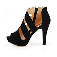 womens sandals summer sandals pu casual stiletto heel others black oth ...