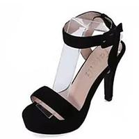 womens sandals summer sandals pu casual stiletto heel others black oth ...