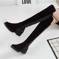 womens boots comfort pu spring casual black flat