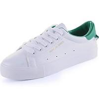 womens flats comfort pu spring casual whitegreen white flat