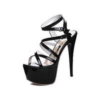 womens sandals summer comfort ankle strap patent leather wedding dress ...