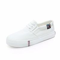 womens flats comfort pu canvas spring casual white flat