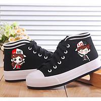 womens sneakers comfort canvas spring casual black white flat