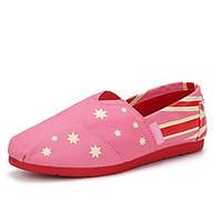 womens loafers slip ons comfort canvas spring casual blushing pink blu ...