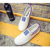 womens flats spring comfort pu canvas casual