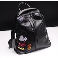 Women Sports Leisure Bag PU All Seasons Sports Outdoor Professioanl Use Camping Hiking Climbing Zipper Black