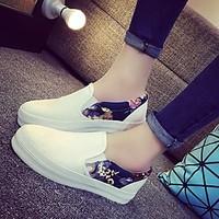 womens loafers slip ons spring comfort canvas casual