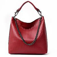Women Tote PU All Seasons Formal Casual Event/Party Wedding Office Career Barrel Zipper Ruby Black Gold Blue