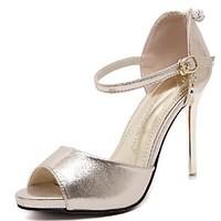 Women\'s Shoes Stiletto Heel Heels / Peep Toe / Platform Sandals Wedding / Party Evening / Dress Silver / Gold