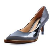 Women\'s Heels Spring / Summer / Fall / Winter Heels Nappa Leather Dress Stiletto Heel Split Joint Blue / Gray Others