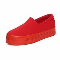 womens sneakers spring comfort pu casual red black