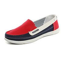 womens flats comfort canvas spring casual red flat