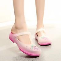 womens sandals comfort pu spring casual light pink blue green fuchsia  ...