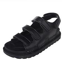 Women\'s Sandals Comfort Suede Spring Casual Gray Black Flat