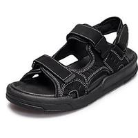 womens sandals comfort pu spring casual black flat