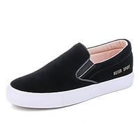 Women\'s Flats Comfort Suede Spring Casual Dark Grey Black Flat