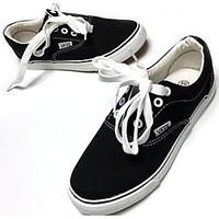 womens sneakers comfort canvas spring casual black white flat