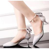Women\'s Sandals Comfort PU Spring Casual Gray Black Flat