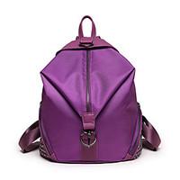 Women Backpack Nylon All Seasons Sports Casual Outdoor Shopping Bucket Zipper Gold Black Orange Purple Red