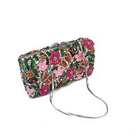 Women Fashion Handmade Rhinestone Event/Party/Clutches Bag Multi Color