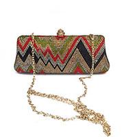 Women Full Diamonds Rhinstone Clutches Evening Bags Multi