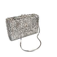 Women Stylish And Simple Silver Clutch Bag
